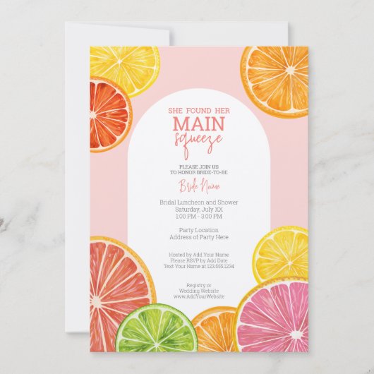 Sie fand ihr Haupt-Squeeze-Brautparty Einladung (Vorderseite)
