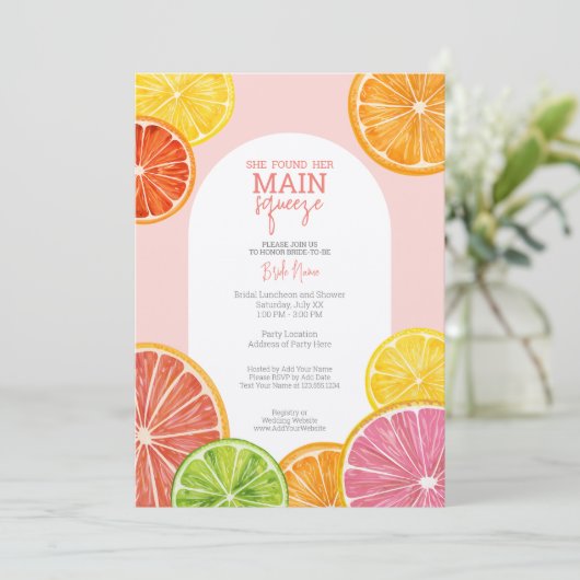 Sie fand ihr Haupt-Squeeze-Brautparty Einladung (Stehend Vorderseite)