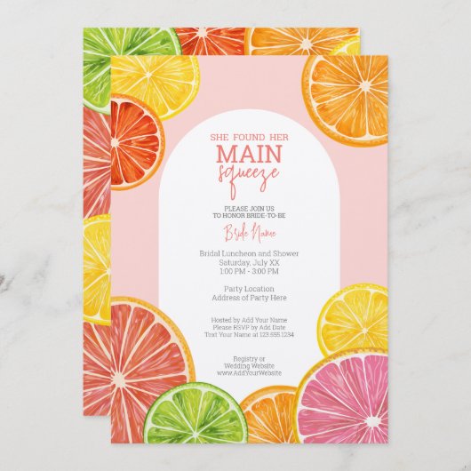 Sie fand ihr Haupt-Squeeze-Brautparty Einladung (Vorne/Hinten)