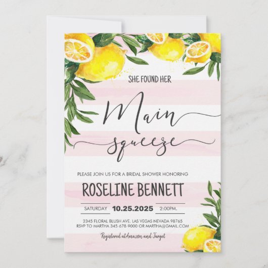 Sie fand ihr Haupt-Squeeze-Brautparty Einladung (Vorderseite)