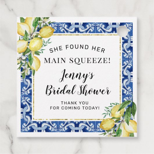 Sie fand ihr Haupt-Squeeze-Brautparty Geschenkanhänger (Rückseite)