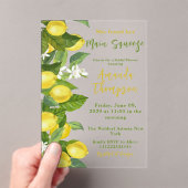 Sie fand ihr Haupt Squeeze Brautparty Lemon Acryleinladungen (Insitu (Handheld))