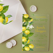 Sie fand ihr Haupt Squeeze Brautparty Lemon Acryleinladungen