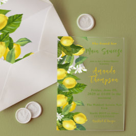 Sie fand ihr Haupt Squeeze Brautparty Lemon Acryleinladungen