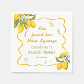 Sie fand ihr Haupt Squeeze Brautparty Lemon Serviette (Vorderseite)
