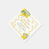Sie fand ihr Haupt Squeeze Brautparty Lemon Serviette (Ecke)
