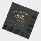 Sie fand ihr Haupt-Squeeze-Brautparty nach Maß Servietten Mit Folie (Links)