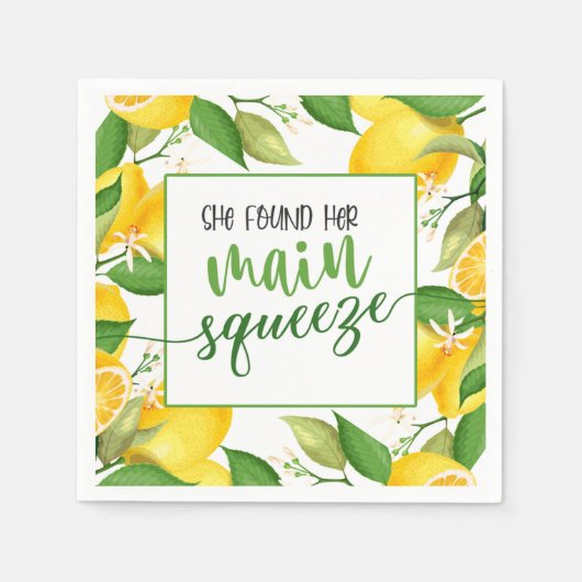 Sie fand ihr Haupt-Squeeze-Brautparty Napkin Serviette (Vorderseite)