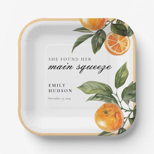 Sie fand ihr Haupt-Squeeze-Brautparty Pappteller (Vorderseite)