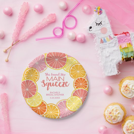 Sie fand ihr Haupt-Squeeze-Brautparty Pappteller (Party)