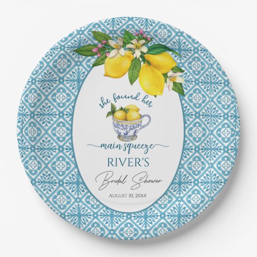 Sie fand ihr Haupt-Squeeze-Brautparty Pappteller (Vorderseite)