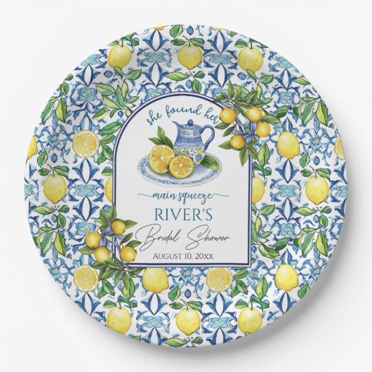 Sie fand ihr Haupt-Squeeze-Brautparty Pappteller (Vorderseite)