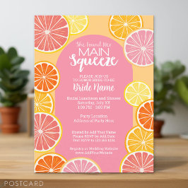 Sie fand ihr Haupt-Squeeze-Brautparty Postkarte