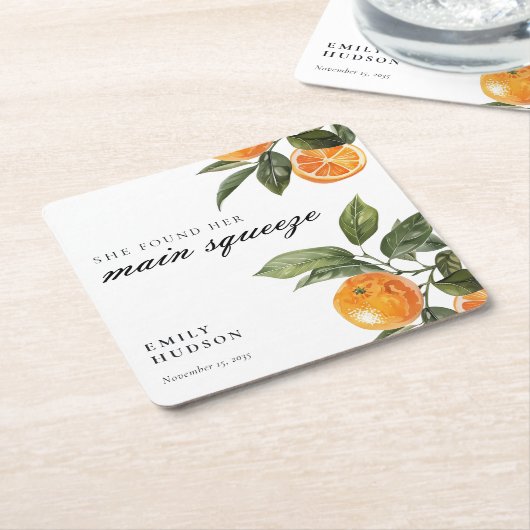 Sie fand ihr Haupt-Squeeze-Brautparty Rechteckiger Pappuntersetzer (angewinkelt)