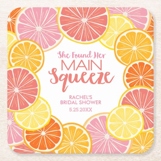 Sie fand ihr Haupt-Squeeze-Brautparty Rechteckiger Pappuntersetzer (Vorderseite)