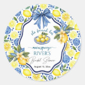 Sie fand ihr Haupt-Squeeze-Brautparty Runder Aufkleber (Vorderseite)