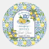 Sie fand ihr Haupt-Squeeze-Brautparty Runder Aufkleber (Vorderseite)