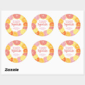 Sie fand ihr Haupt-Squeeze-Brautparty Runder Aufkleber (Blatt)