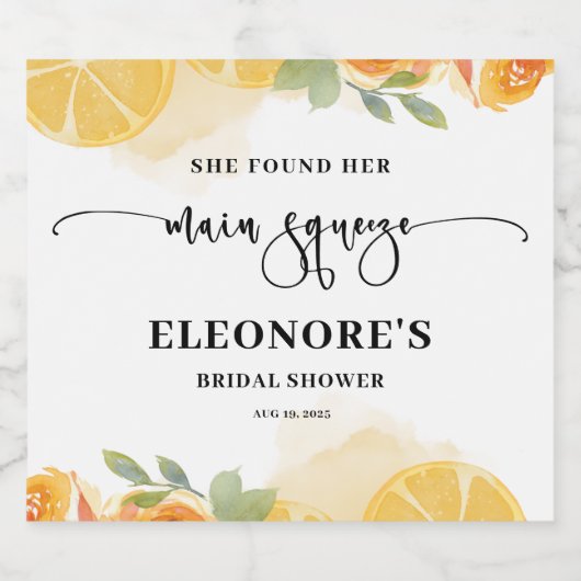 Sie fand ihr Haupt-Squeeze-Brautparty Schaumweinetikett (Einzelnes Label)