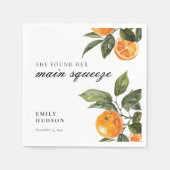 Sie fand ihr Haupt-Squeeze-Brautparty Serviette (Vorderseite)