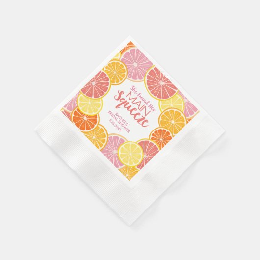 Sie fand ihr Haupt-Squeeze-Brautparty Serviette (Ecke)