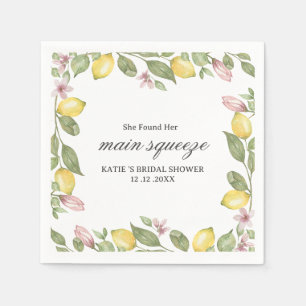 Sie fand ihr Haupt-Squeeze-Brautparty Serviette