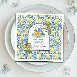 Sie fand ihr Haupt-Squeeze-Brautparty Serviette