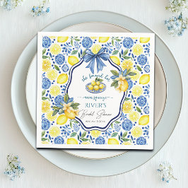 Sie fand ihr Haupt-Squeeze-Brautparty Serviette