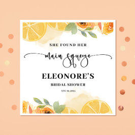 Sie fand ihr Haupt-Squeeze-Brautparty Serviette