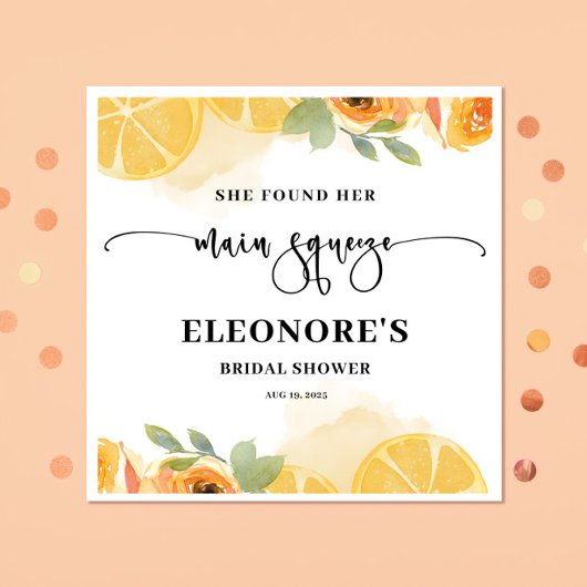 Sie fand ihr Haupt-Squeeze-Brautparty Serviette