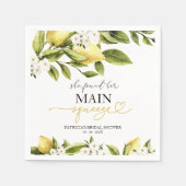 Sie fand ihr Haupt-Squeeze-Brautparty Serviette (Vorderseite)