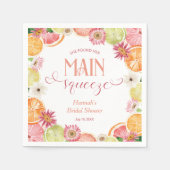 Sie fand ihr Haupt-Squeeze-Brautparty Serviette (Vorderseite)