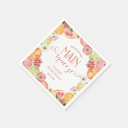 Sie fand ihr Haupt-Squeeze-Brautparty Serviette (Ecke)