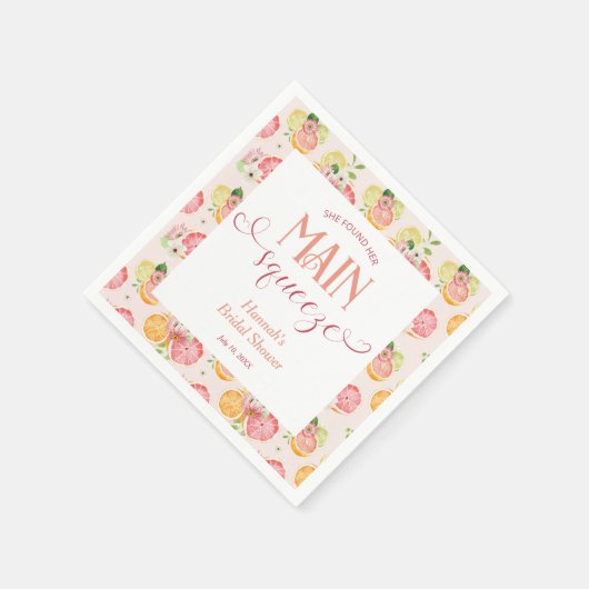 Sie fand ihr Haupt-Squeeze-Brautparty Serviette (Ecke)