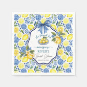 Sie fand ihr Haupt-Squeeze-Brautparty Serviette (Vorderseite)