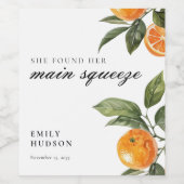 Sie fand ihr Haupt-Squeeze-Brautparty Weinetikett (Einzelnes Label)