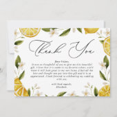 Sie fand ihr Haupt-Squeeze-Citrus-Brautparty Dankeskarte (Vorderseite)