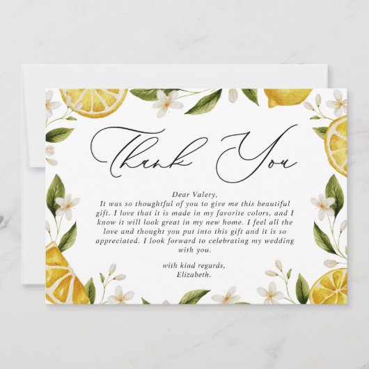 Sie fand ihr Haupt-Squeeze-Citrus-Brautparty Dankeskarte (Vorderseite)