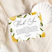 Sie fand ihr Haupt-Squeeze-Citrus-Brautparty Dankeskarte