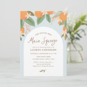 Sie fand ihr Haupt-Squeeze-Citrus-Brautparty Einladung (Stehend Vorderseite)