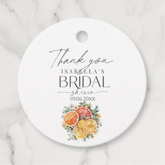 Sie fand ihr Haupt-Squeeze-Citrus-Brautparty Geschenkanhänger (Vorderseite)
