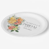 Sie fand ihr Haupt-Squeeze-Citrus-Brautparty Pappteller (Schrägansicht)