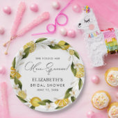 Sie fand ihr Haupt-Squeeze-Citrus-Brautparty Pappteller (Party)