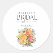 Sie fand ihr Haupt-Squeeze-Citrus-Brautparty Runder Aufkleber (Vorderseite)