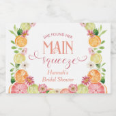 Sie fand ihr Haupt-Squeeze-Citrus-Brautparty Schaumweinetikett (Einzelnes Label)