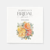 Sie fand ihr Haupt-Squeeze-Citrus-Brautparty Serviette (Vorderseite)