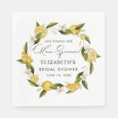 Sie fand ihr Haupt-Squeeze-Citrus-Brautparty Serviette (Vorderseite)