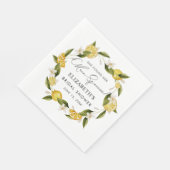 Sie fand ihr Haupt-Squeeze-Citrus-Brautparty Serviette (Ecke)