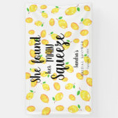 Sie fand ihr Haupt Squeeze Lemon Brautparty Banner (Vertikal)