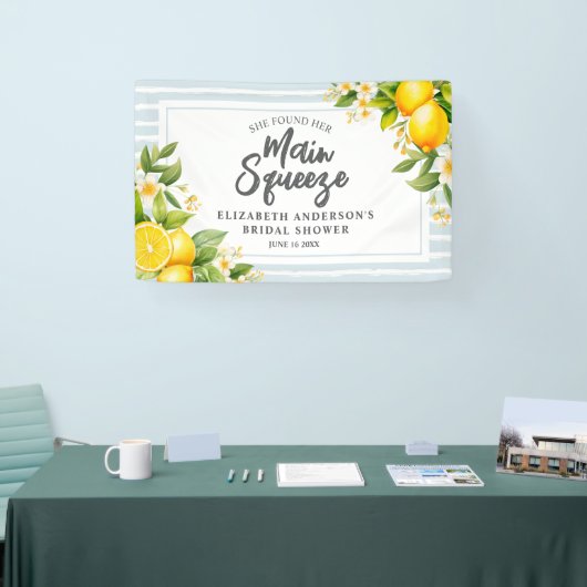 Sie fand ihr Haupt Squeeze Lemon Brautparty Banner (Messe)